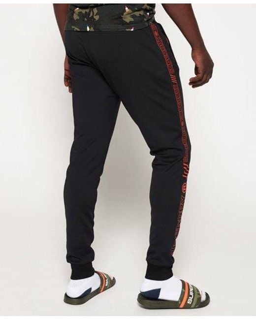 Superdry Black Sd Tricot Contrast Print Track Pants Track/Track for men