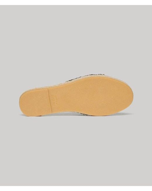 Superdry Brown & Co Canvas Espadrille Overlay Sliders