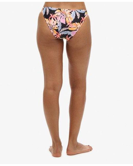 Bas de bikini classique imprimé Superdry en coloris Pink