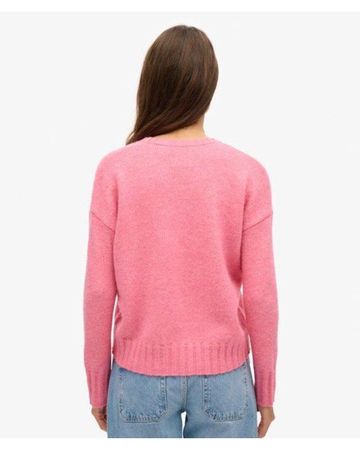 Superdry Red & Co Essential Crew Neck Jumper