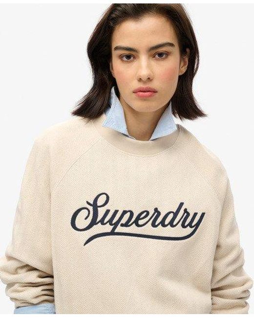 Superdry Natural Country Club Herringbone Crew