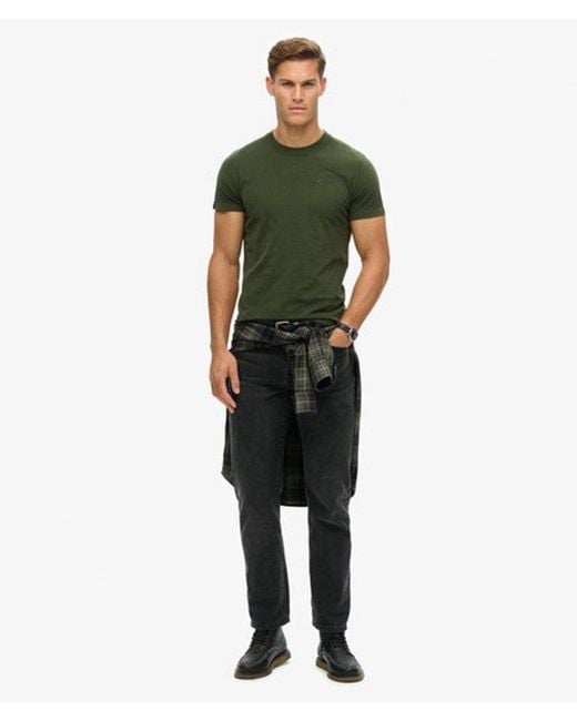 Superdry Green & Co Essential Logo Embroidered T-shirt for men
