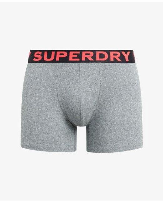 Superdry Triopak Boxers in het Blue voor heren