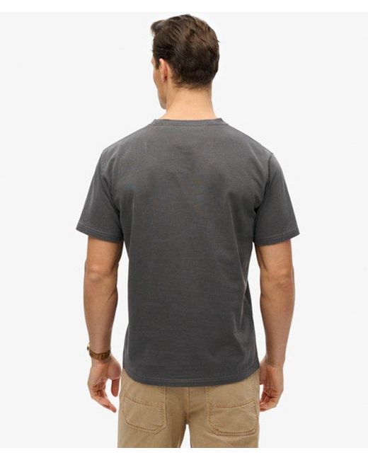 Superdry Gray Essentials Relaxed T-shirt for men