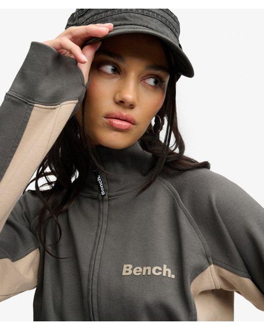 Superdry Black Bench X & Co Bench High Neck Contrast Track Top