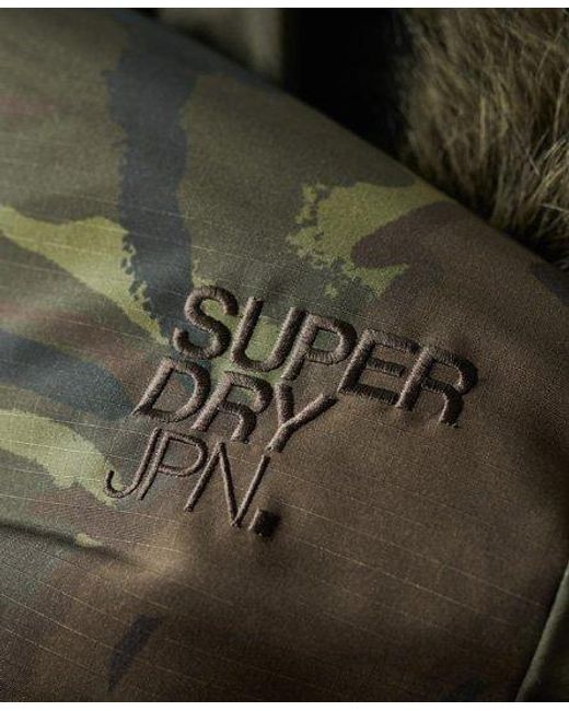 Superdry Green Hooded Everest Puffer Bomber Jacket for men