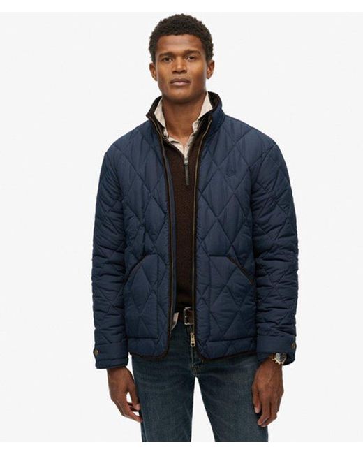 Superdry Blue Quilted Estate Liner Jacket for men