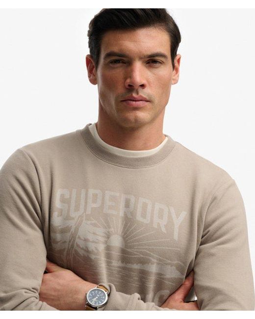 Superdry Retro Outdoor Relaxed Sweatshirt in het Brown voor heren