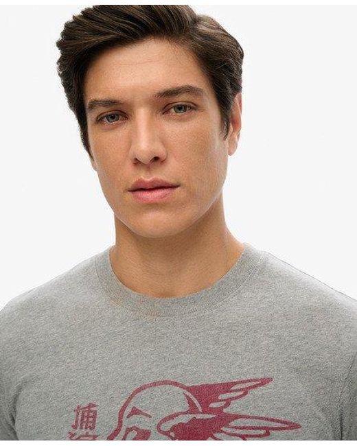 Superdry Gray Archive Graphic T-shirt for men