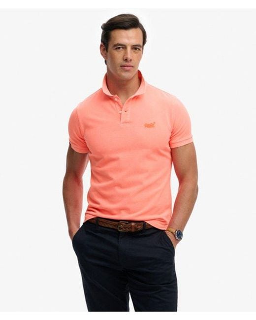 Superdry Red & Co Vintage Destroy Polo Shirt for men