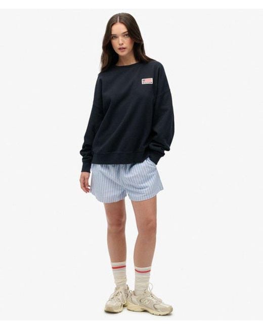 Superdry Blue & Co Athletic Essentials Relaxed Crew Sweatshirt