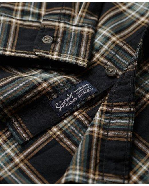 Superdry Gray Organic Cotton Vintage Check Shirt for men