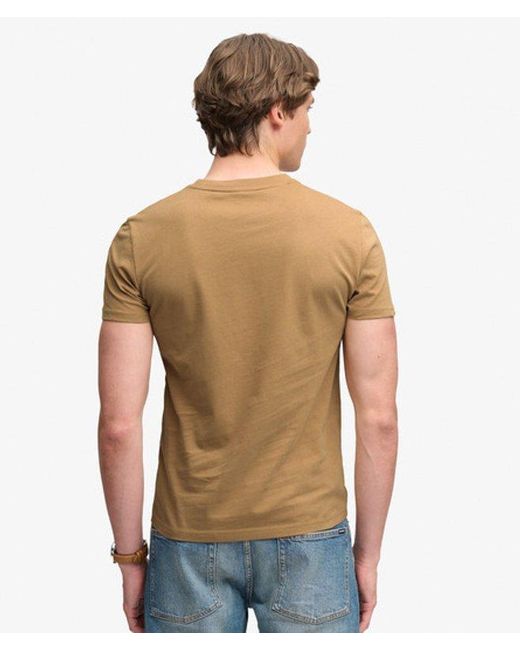 Superdry Green & Co Essential Serif Logo Embroidered T-shirt for men