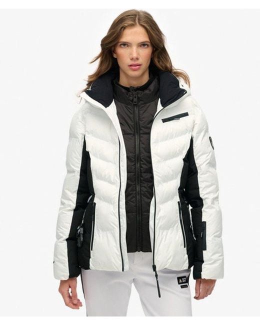 Superdry White & Co Luxe Belted Ski Padded Jacket