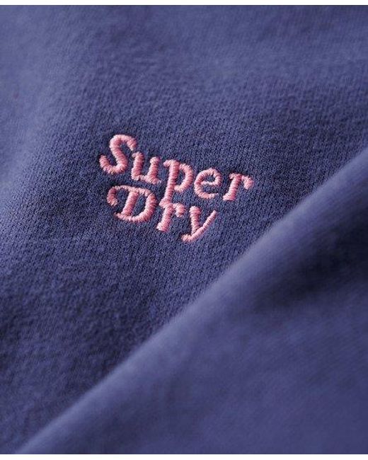 Superdry Essential Sweatshirt Met Halve Rits in het Blue