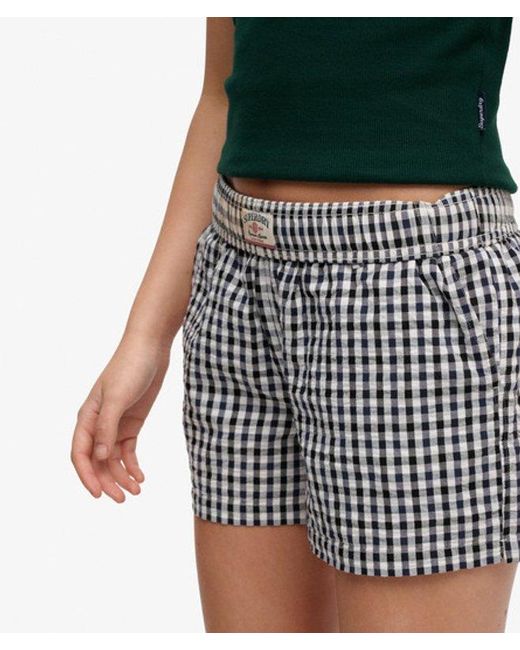 Superdry Black & Co Organic Cotton Stripe Elasticated Shorts