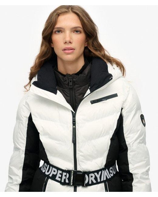 Superdry White & Co Luxe Belted Ski Padded Jacket