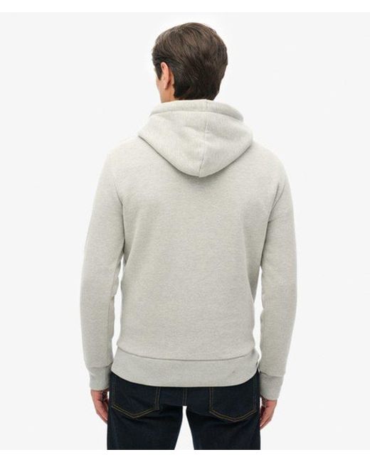 Superdry Gray & Co Embossed Logo Graphic Hoodie for men