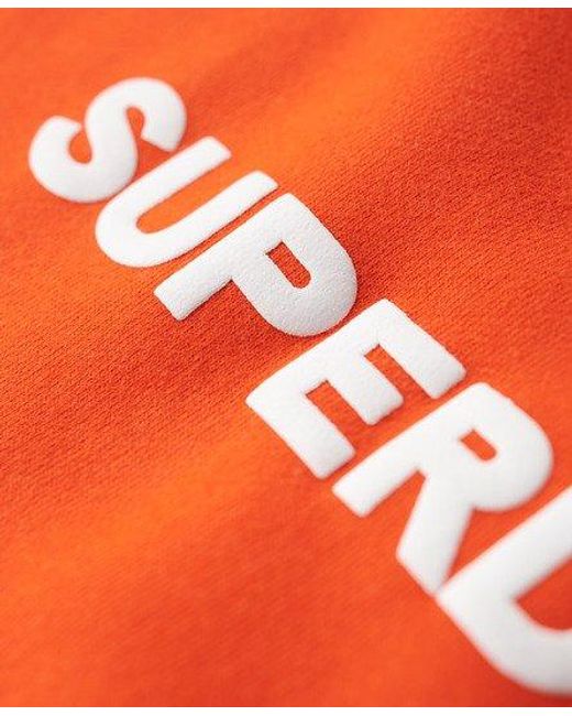 Superdry Orange Sport Loose Crew Sweatshirt for men