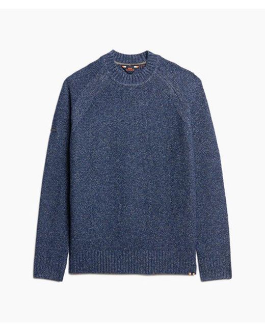 Superdry Blue & Co Chunky Raglan Jumper for men