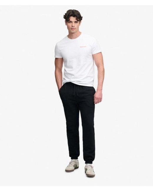 Superdry Essential joggingbroek Slanke Pasvorm in het White voor heren