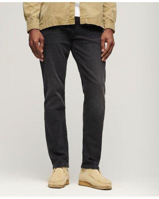 Superdry Vintage Slimfit Jeans Met Rechte Pijpen in het Black voor heren