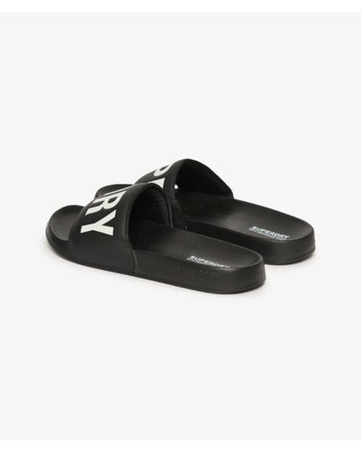 Superdry Black & Co Core Vegan Pool Sliders
