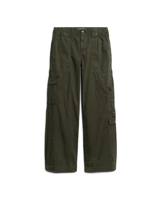 Superdry Green & Co Low Rise Embroidered Cargo Pants