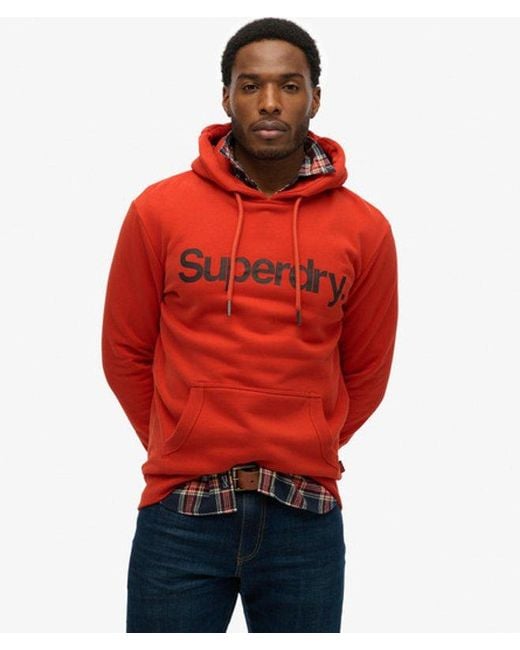 Homme Sweat À Capuche Core Logo Taille Superdry pour homme en coloris Red