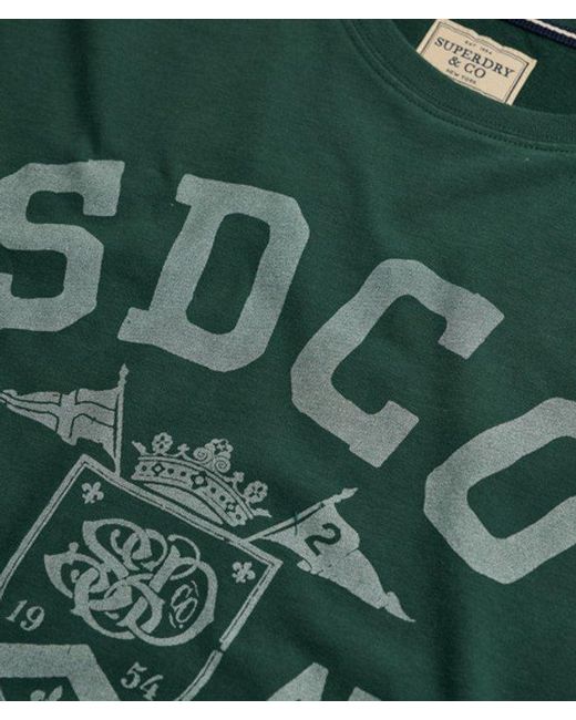 Superdry Green Gothic Varsity T-Shirt for men