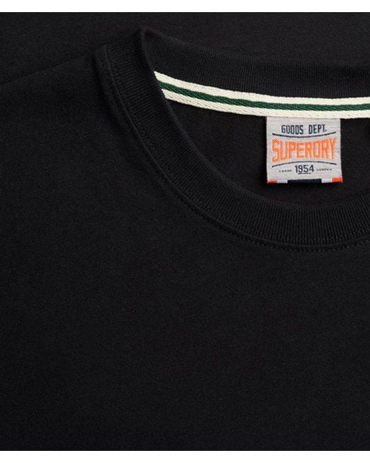 Superdry Black Sd & Co Logo Embroidered T-Shirt for men