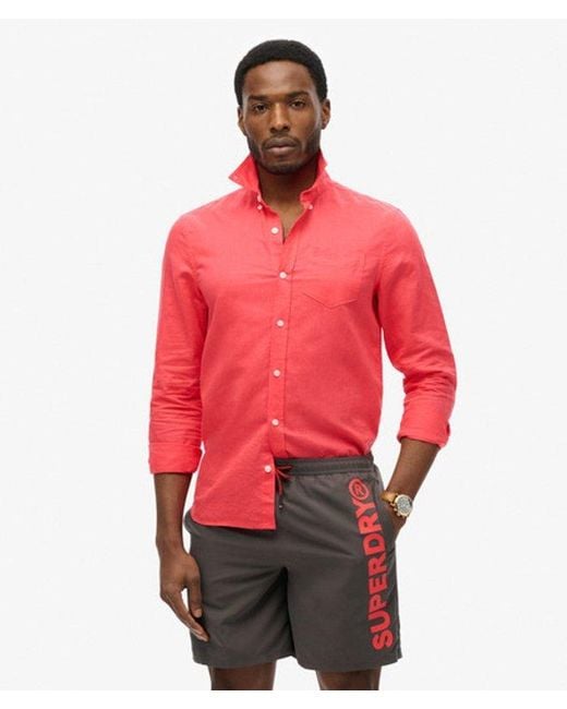 Superdry Brown Sport Graphic 17-inch Swim Shorts for men