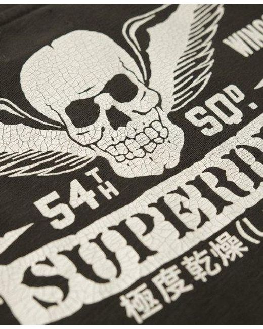 Superdry Black Ladies Retro Rocker Short Sleeve T Shirt