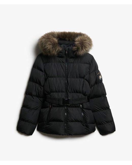 Superdry Black & Co Fuji Belted Puffer Jacket