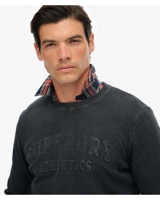 Superdry Black & Co Athletic Embossed Sweatshirt for men