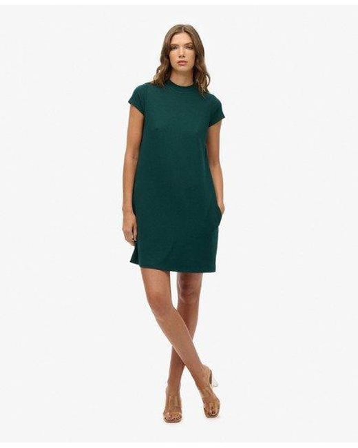 Superdry Green Short Sleeve A-line Mini Dress