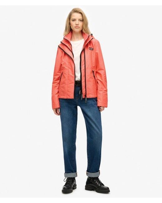 Superdry Red & Co Hooded Mountain Windbreaker Jacket