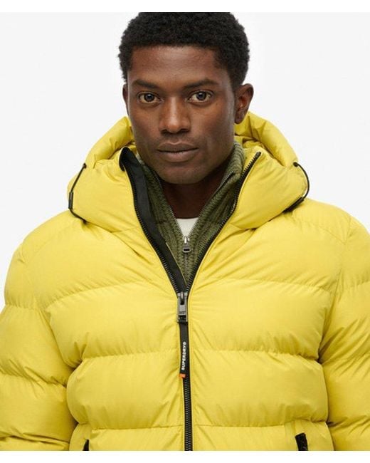 Superdry Metallic & Co Hooded Sports Puffer Jacket for men