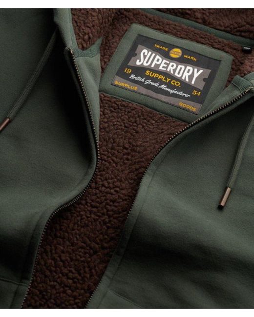 Superdry Gray & Co Borg Lined Zip Hoodie for men