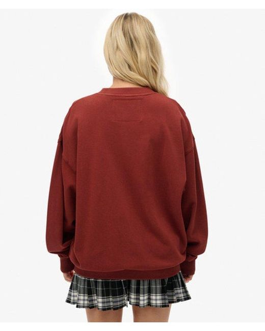 Superdry Red & Co Outdoor Location Loose Crew Sweatshirt