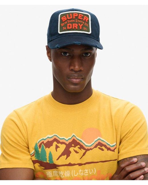 Casquette camionneur à logo graphique Superdry en coloris Blue