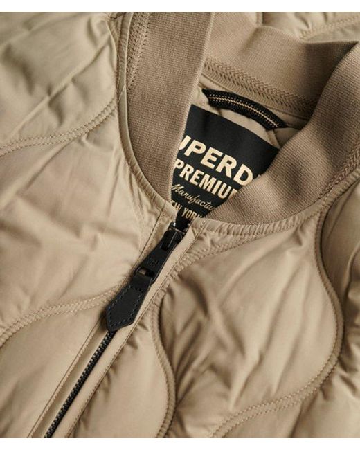 Superdry Korte Gewatteerde Liner Jas in het Natural