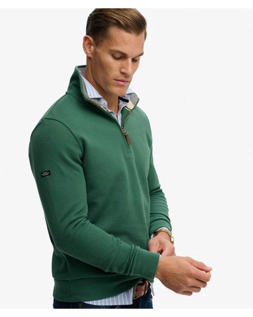 Superdry Green & Co Essential Pique Half Zip for men