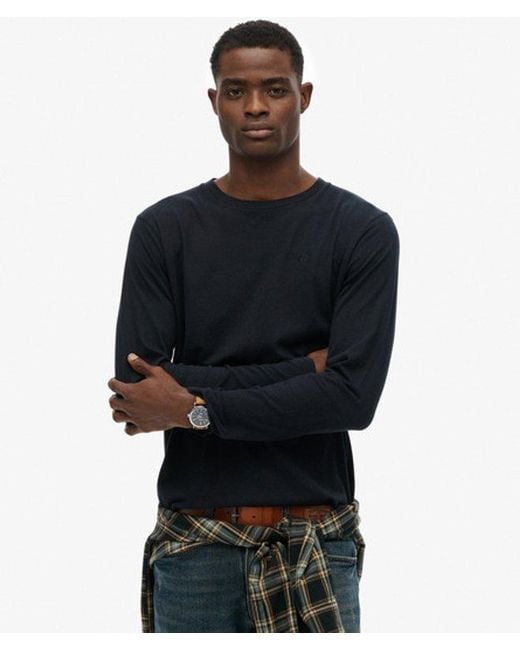 Superdry Classic Essential Top in het Blue voor heren