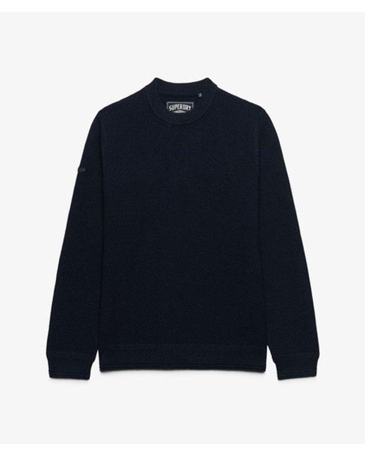 Superdry Blue & Co Texture Knit Jumper for men