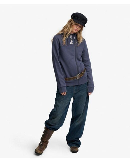 Superdry Blue Bench X & Co Bench Double Zip Hoodie