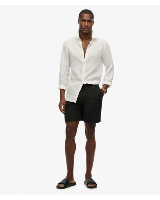 Superdry Black & Co Core Graphic Pool Sliders for men