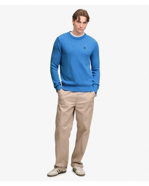Superdry Blue Preppy Cotton Jumper X None for men