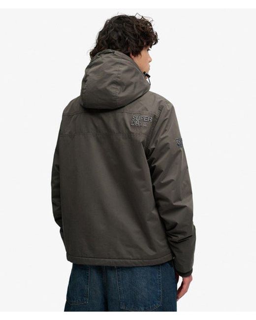 Superdry Black & Co Hooded Microfibre Arctic Windcheater Jacket for men