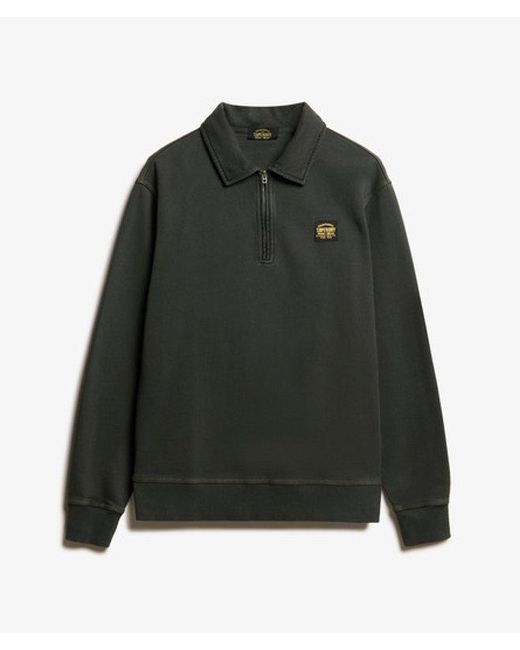 Superdry Green & Co Contrast Stitch Half Zip Sweatshirt for men